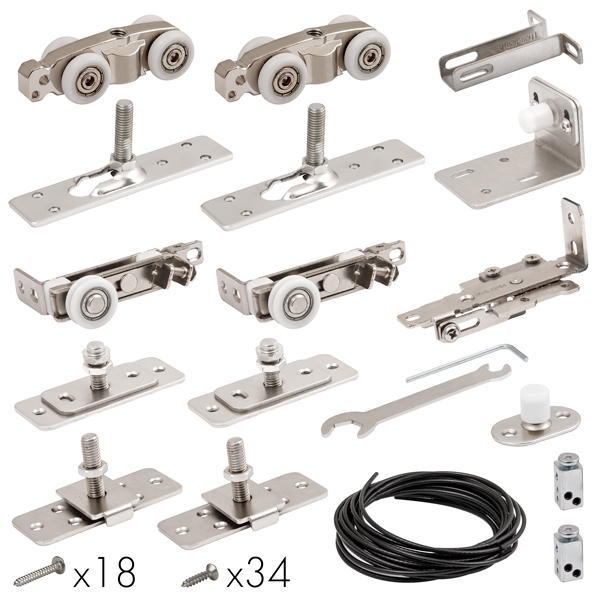 Базовый комплект для телескопического открывания дверей Comfort - PRO SET 5 /telescope/ 80 (CFA172C) фото
