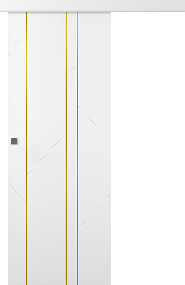 Дверное Полотно Пвдгщ "Флекс 1" Эмаль Белый 2,0-0,8 Smart Core С Молдингом Золото Купе