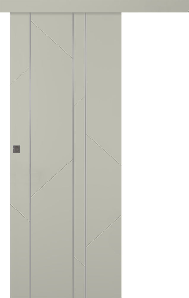 Дверное Полотно Пвдгщ "Флекс 1" Эмаль Шёлк 2,0-0,8 Smart Core С Молдингом Хром Купе