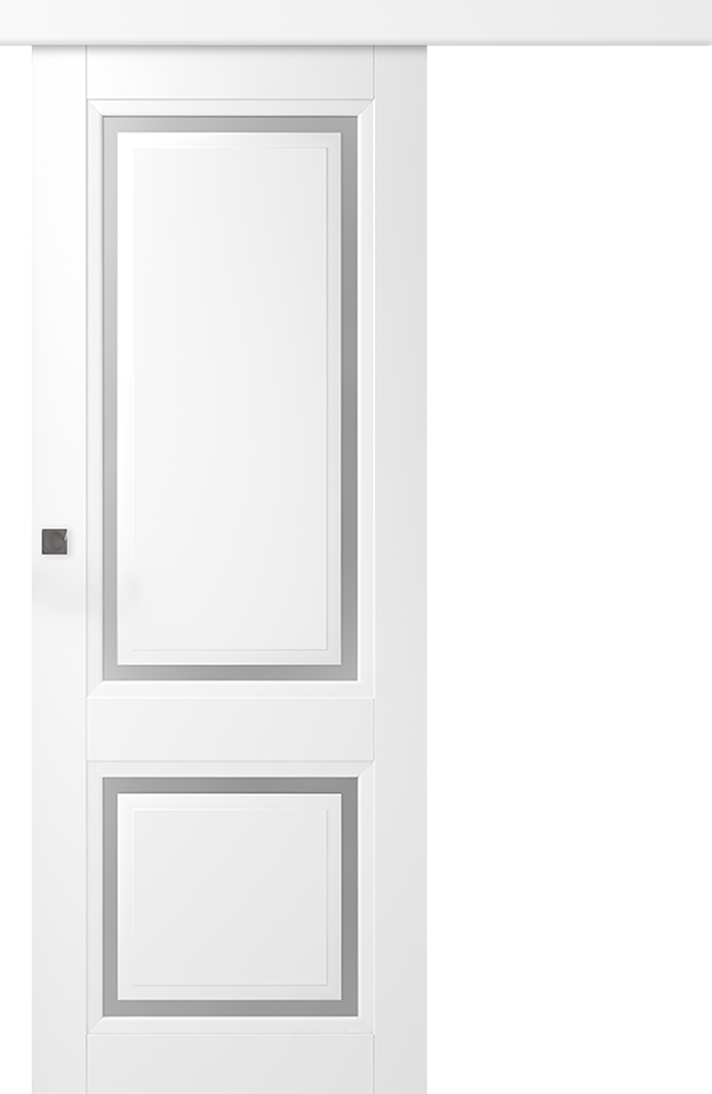 Дверное Полотно Пвдчф "Аурум 2" Эмаль Белый 2,0-0,6 Со Стеклом Мателюкс Белый Каленый Купе