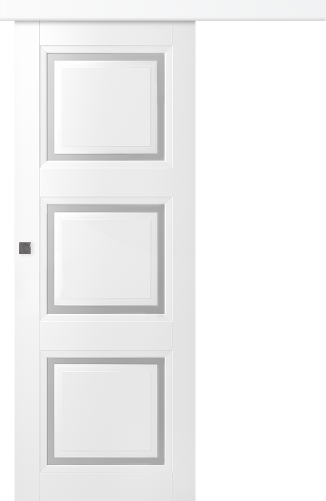 Дверное Полотно Пвдчф "Аурум 3" Эмаль Белый 2,0-0,6 Со Стеклом Мателюкс Белый Каленый Купе