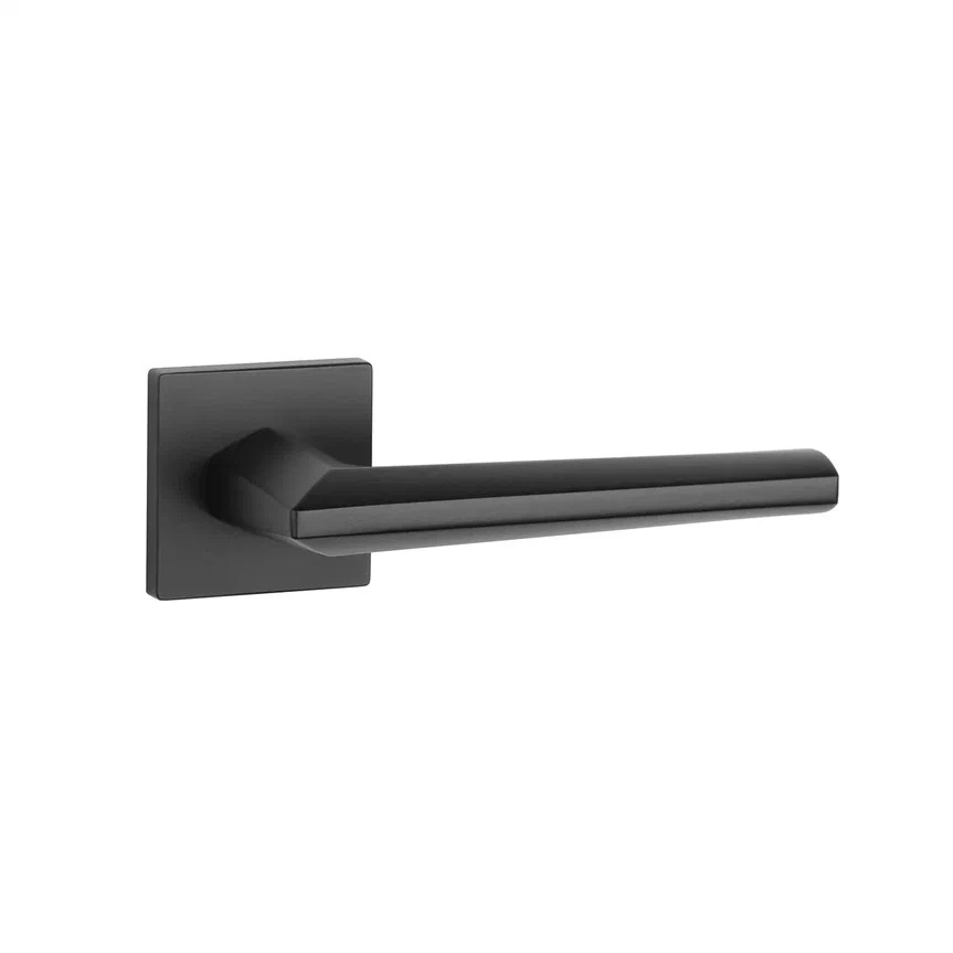 Ручка дверная Jasmina Q 7S BK, черный (квадр. накладка 7мм) фото