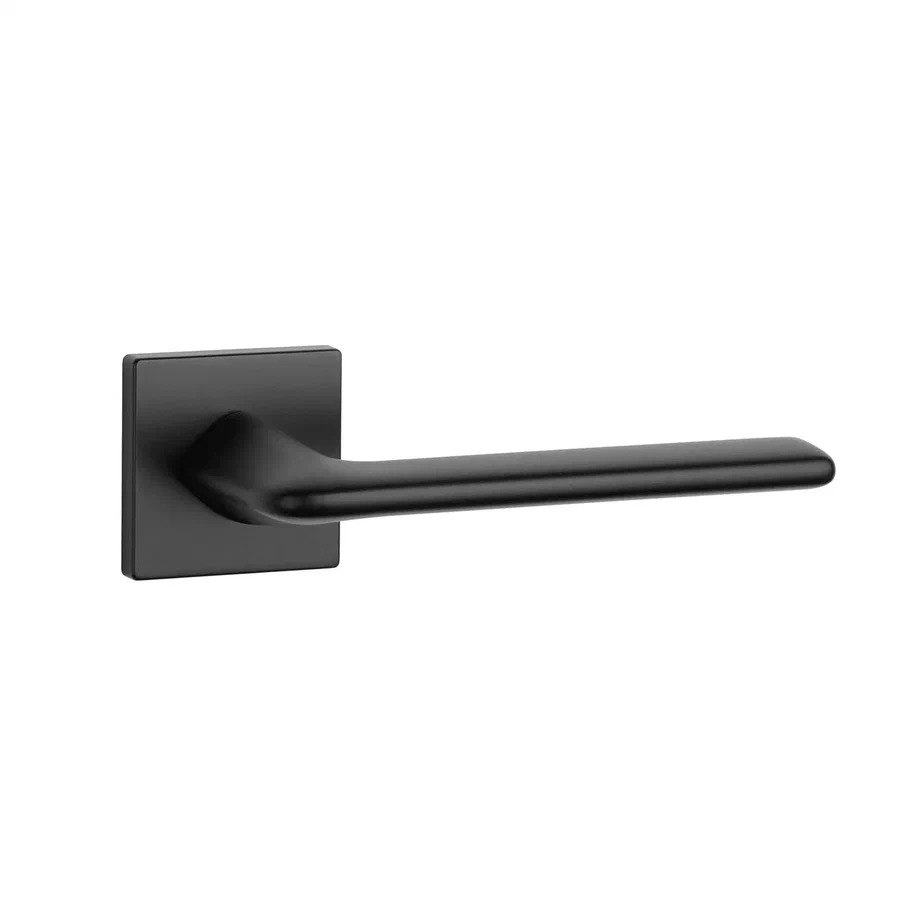 Ручка дверная Lila Q 7S BK, черный (квадр. накладка 7мм, Италия) фото