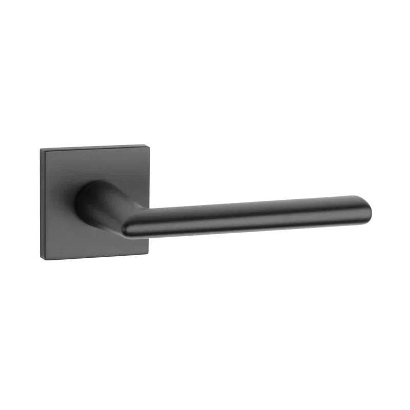 Ручка дверная Primula Q 7S BLACK, черный (квадр. накладка 7мм, Италия) фото