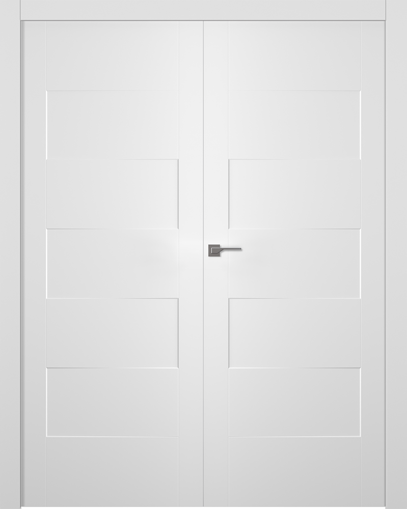Дверное Полотно Пвдгщ "Сплит" Эмаль Белый 2,0-0,8 Smart Core Распашная двойная