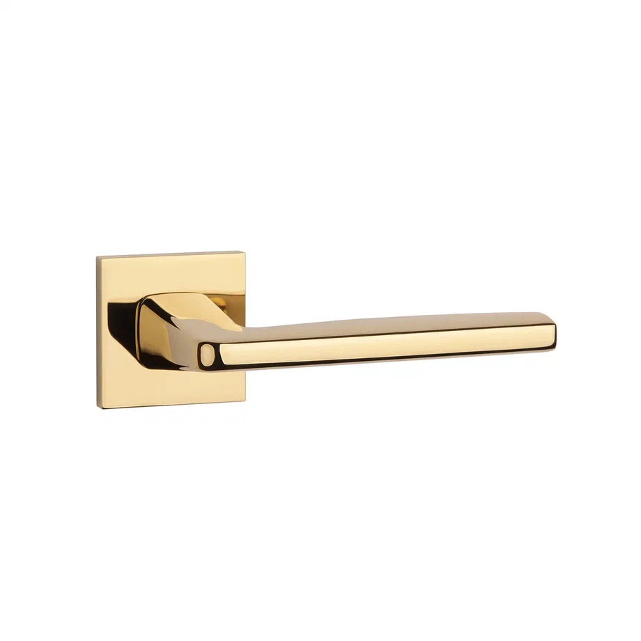 Ручка дверная Erba Q 7S GOLD, золото (квадр. накладка 7мм, Италия) фото