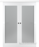 Межкомнатная дверь Кремона 1 (остекленная, купе двойная) - фото