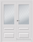 Межкомнатная дверь Роялти (остекленная, распашная двойная) - фото Межкомнатная дверь Роялти (остекленная, распашная двойная) - фото