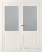 Межкомнатная дверь Кремона 2 (остекленная, распашная двойная) - фото Межкомнатная дверь Кремона 2 (остекленная, распашная двойная) - фото