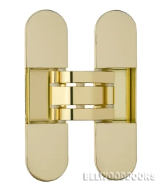 Петля скрытой установки ОТLAV 30 х 120 INVISACTA, полир. латунь, с комплектом колпачков (IN300120V002) фото