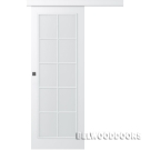 Межкомнатная дверь Ламира 1 (остекленная, купе) - фото Межкомнатная дверь Ламира 1 (остекленная, купе) - фото