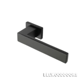 Ручка дверная PINA RT 7S BK, черный (прямоуг. основание 7 мм) фото