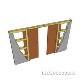 Пенал двупольный PN-2 с раздвижной системой 600-900*2000 мм фото
