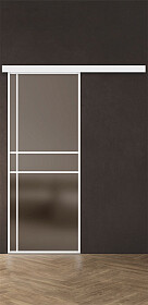 Дв.полотно Пвдгщ "Спейс Ап 6" White 2,0-0,7 Мателюкс Бронза Каленый Комп 2 С Фурн №34 White Распашная