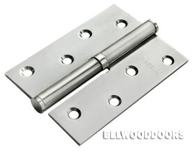 MSD 100X70X2.5 SC R, петля стальная правая, цвет - матовый хром фото