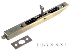 Ригель L160 AB, шпингалет торцевой, бронза фото