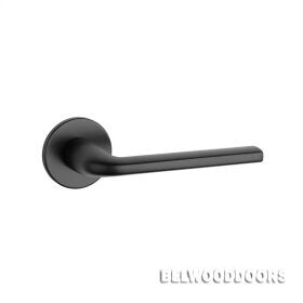 Ручка дверная OLEANDRO R 7S BLACK, черный (круг. накладка 7мм) фото