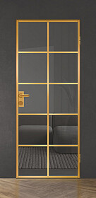 Дв.полотно Пвдгщ "Спейс Апр 9" Gold 2,0-0,8 Грей Каленый Комп 2 С Фурн №33/4 Gold В Ящике-Упаковке Распашная