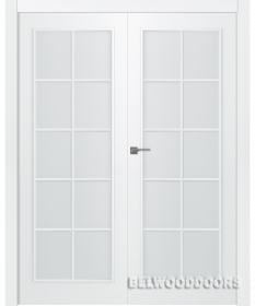 Межкомнатная дверь Ламира 1 (остекленная, распашная двойная) - фото