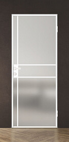 Дв.полотно Пвдгщ "Спейс Апр 6" White 2,0-0,8 Мателюкс Белый Каленый Комп 2 С Фурн №33/4 White В Ящике-Упаковке Распашная