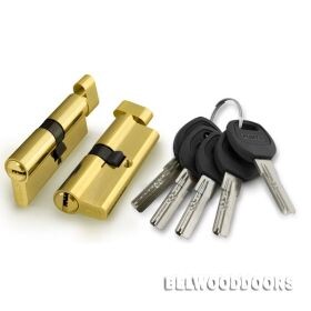 Цилиндровый механизм с вертушкой А202/70 mm (30+10+30) РB латунь 5 кл. фото