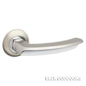 Ручка раздельная ALFA AR SN/CP-3 матовый никель/хром, квадрат 8x130мм, стяжки М4(10*50*50) фото