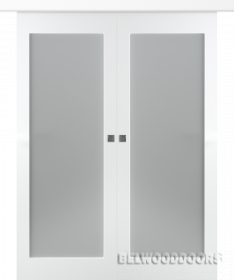 Межкомнатная дверь Кремона 1 (остекленная, купе двойная) - фото