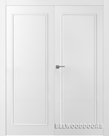 Межкомнатная дверь Ламира 1 (глухая, распашная двойная) - фото