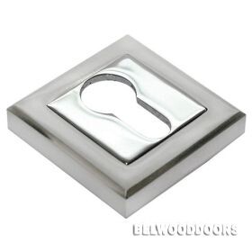 Накладка на евроцилиндр RAP KH SN/CP, цвет - бел. никель/хром фото