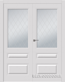 Межкомнатная дверь Роялти (остекленная, распашная двойная) - фото Межкомнатная дверь Роялти (остекленная, распашная двойная) - фото