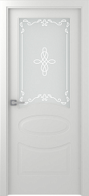 Дв.полотно ПВДОщ "Элина" эмаль белый 2,0-0,6 Мателюкс белый витраж рис48