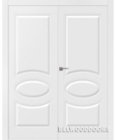 Межкомнатная дверь Элина (глухая, распашная двойная) - фото