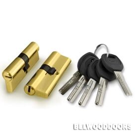 Цилиндровый механизм А200/70 mm (30+10+30) РВ латунь 5кл. фото