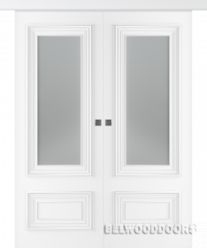 Межкомнатная дверь Палаццо 2 (остекленная, купе двойное) - фото