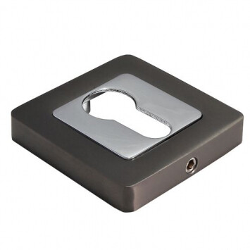 MH-KH-S55 GR/PC, накладка на евроцилиндр, цвет - графит/хром фото