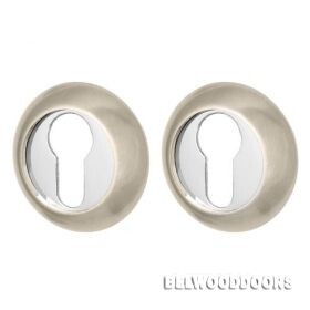 Накладка CYLINDER ET-1SN/CP-3 матовый никель/хром 2шт фото