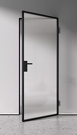 Дв.полотно Пвдоф "Спейс Апр 1" Black 2,0-0,7 Мателюкс Белый Каленый Распашная