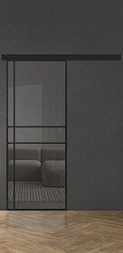 Дв.полотно Пвдгщ "Спейс Ап 6" Black 2,0-0,6 Грей Каленый Комп 2 С Фурн №35 Black Распашная