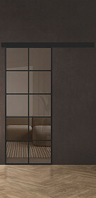 Дв.полотно Пвдгщ "Спейс Ап 9" Black 2,0-0,9 Бронза Каленый Комп 2 С Фурн №35 Black Распашная