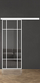 Дв.полотно Пвдгщ "Спейс Ап 7" White 2,0-0,9 Грей Каленый Комп 2 С Фурн №35 White Распашная