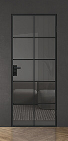 Дв.полотно Пвдгщ "Спейс Апр 9" Black 2,0-0,7 Грей Каленый Комп 2 С Фурн №33/2 Black В Ящике-Упаковке Распашная