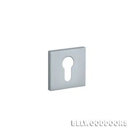 Накладка квадратная под цилиндр PZ MSC, хром матовый (7 мм) фото