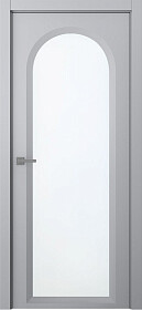 Дв.полотно Пвдощ "Аргентум 1E" Эмаль Пепельный 2,0-0,9 Мателюкс Белый Каленый Распашная