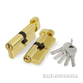 Цилиндровый механизм с вертушкой А202/60 mm (25+10+25) РВ латунь 5 кл. фото