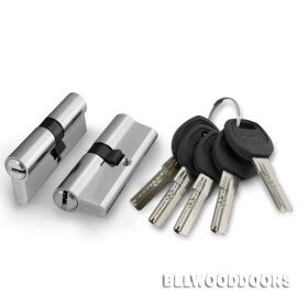 Цилиндровый механизм А200/60 mm (25+10+25) SN мат. никель 5кл. фото