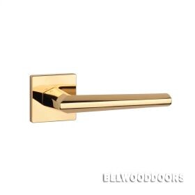 Ручка дверная Jasmina Q 7S LG, золото (квадр. накладка 7мм) фото