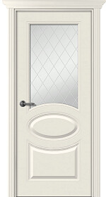 Дв.полотно Пвдощ "Элина" Эмаль Жемчуг 2,0-0,6 Мателюкс Белый Витраж Рис39 Распашная