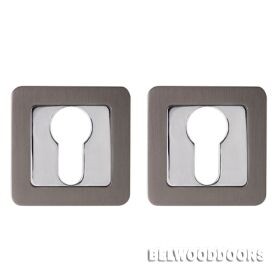 Накладка под цилиндр ET QL GR/CP-23 графит/хром фото