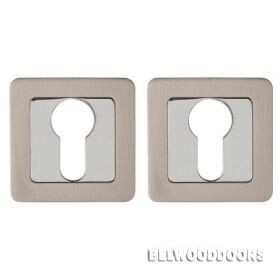 Накладка под цилиндр ET QR SN/CP-3 матовый никель/хром фото