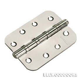 Петля карточная универсальная 4BB-R14 100x70x2,5 SN скругл. (мат. никель) (нагрузка 40 кг на 2 петли) фото